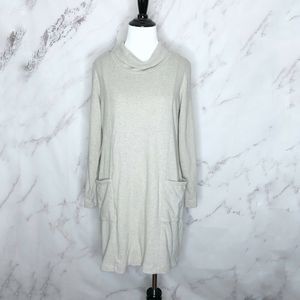 J. Jill Pure Jill Tan Cowl Neck Knit Tunic Dress